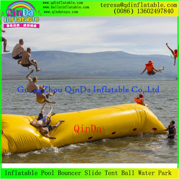Big Colorful Lake water Air Bag Inflatable Water Launch Jump Blob For Sale